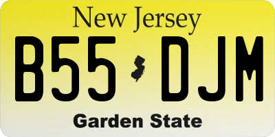 NJ license plate B55DJM