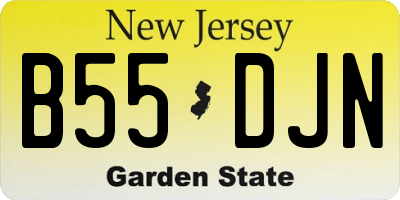 NJ license plate B55DJN
