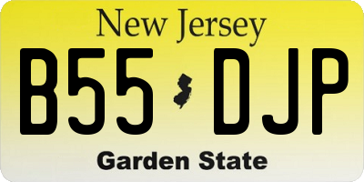 NJ license plate B55DJP