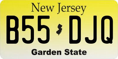 NJ license plate B55DJQ