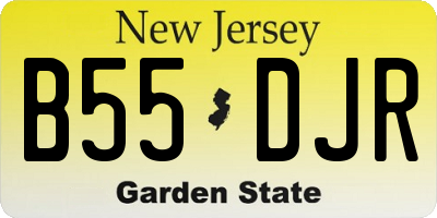 NJ license plate B55DJR