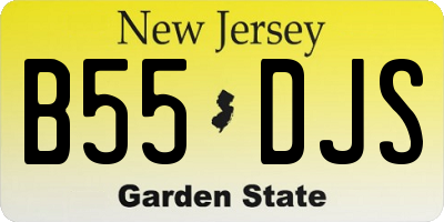 NJ license plate B55DJS