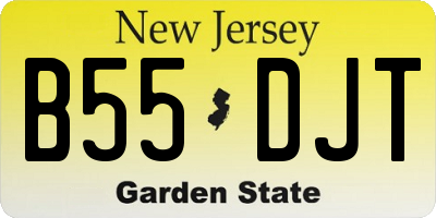 NJ license plate B55DJT