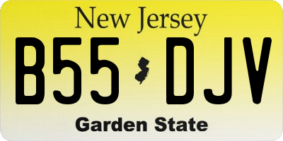 NJ license plate B55DJV
