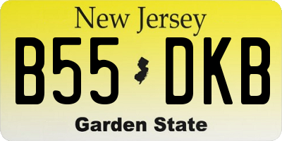 NJ license plate B55DKB