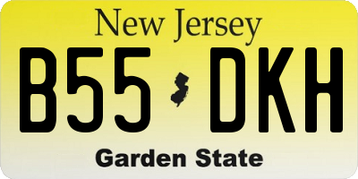 NJ license plate B55DKH