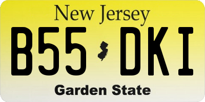 NJ license plate B55DKI