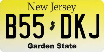 NJ license plate B55DKJ