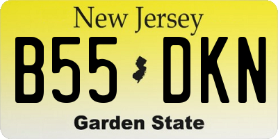 NJ license plate B55DKN