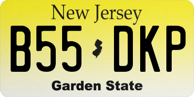 NJ license plate B55DKP