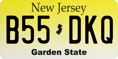 NJ license plate B55DKQ