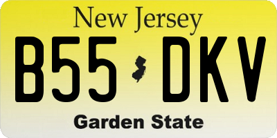 NJ license plate B55DKV