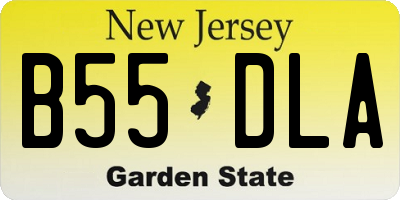 NJ license plate B55DLA