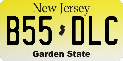 NJ license plate B55DLC