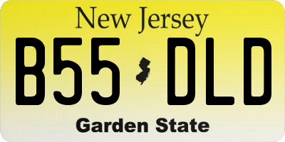 NJ license plate B55DLD