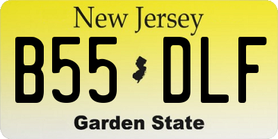 NJ license plate B55DLF