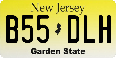 NJ license plate B55DLH