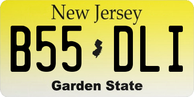NJ license plate B55DLI