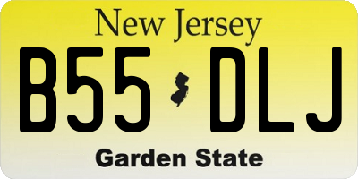 NJ license plate B55DLJ