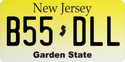 NJ license plate B55DLL
