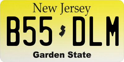 NJ license plate B55DLM