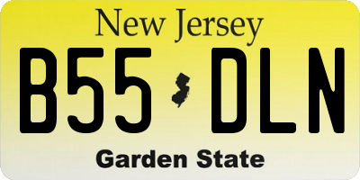 NJ license plate B55DLN