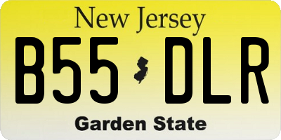 NJ license plate B55DLR