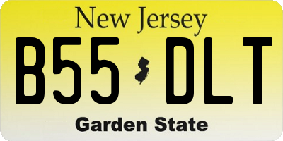 NJ license plate B55DLT