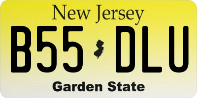 NJ license plate B55DLU