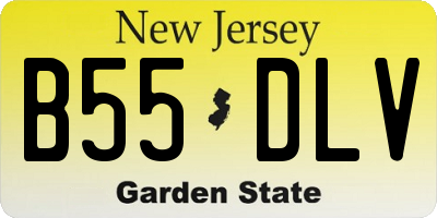NJ license plate B55DLV