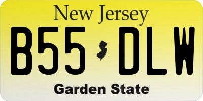NJ license plate B55DLW