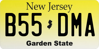 NJ license plate B55DMA