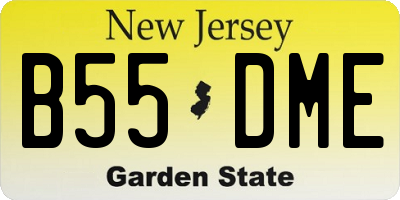 NJ license plate B55DME