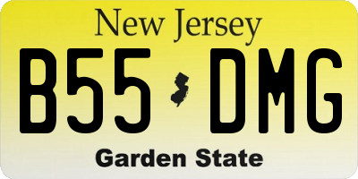 NJ license plate B55DMG
