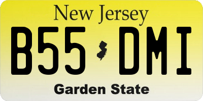 NJ license plate B55DMI