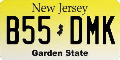 NJ license plate B55DMK