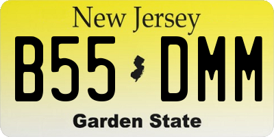 NJ license plate B55DMM