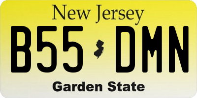NJ license plate B55DMN