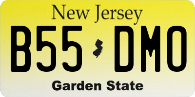NJ license plate B55DMO