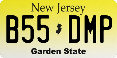 NJ license plate B55DMP
