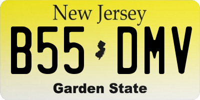 NJ license plate B55DMV