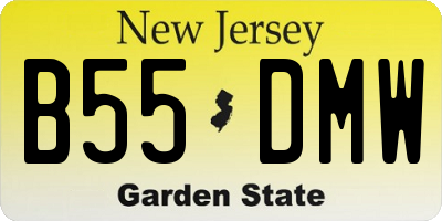 NJ license plate B55DMW