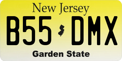 NJ license plate B55DMX