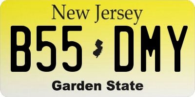 NJ license plate B55DMY