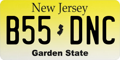 NJ license plate B55DNC