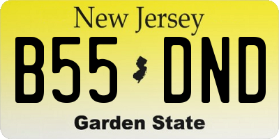 NJ license plate B55DND