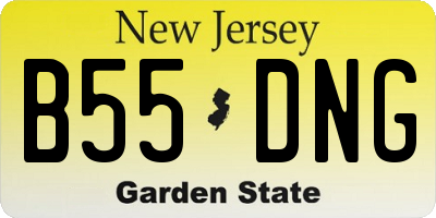 NJ license plate B55DNG