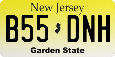 NJ license plate B55DNH