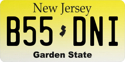 NJ license plate B55DNI