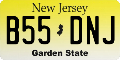 NJ license plate B55DNJ
